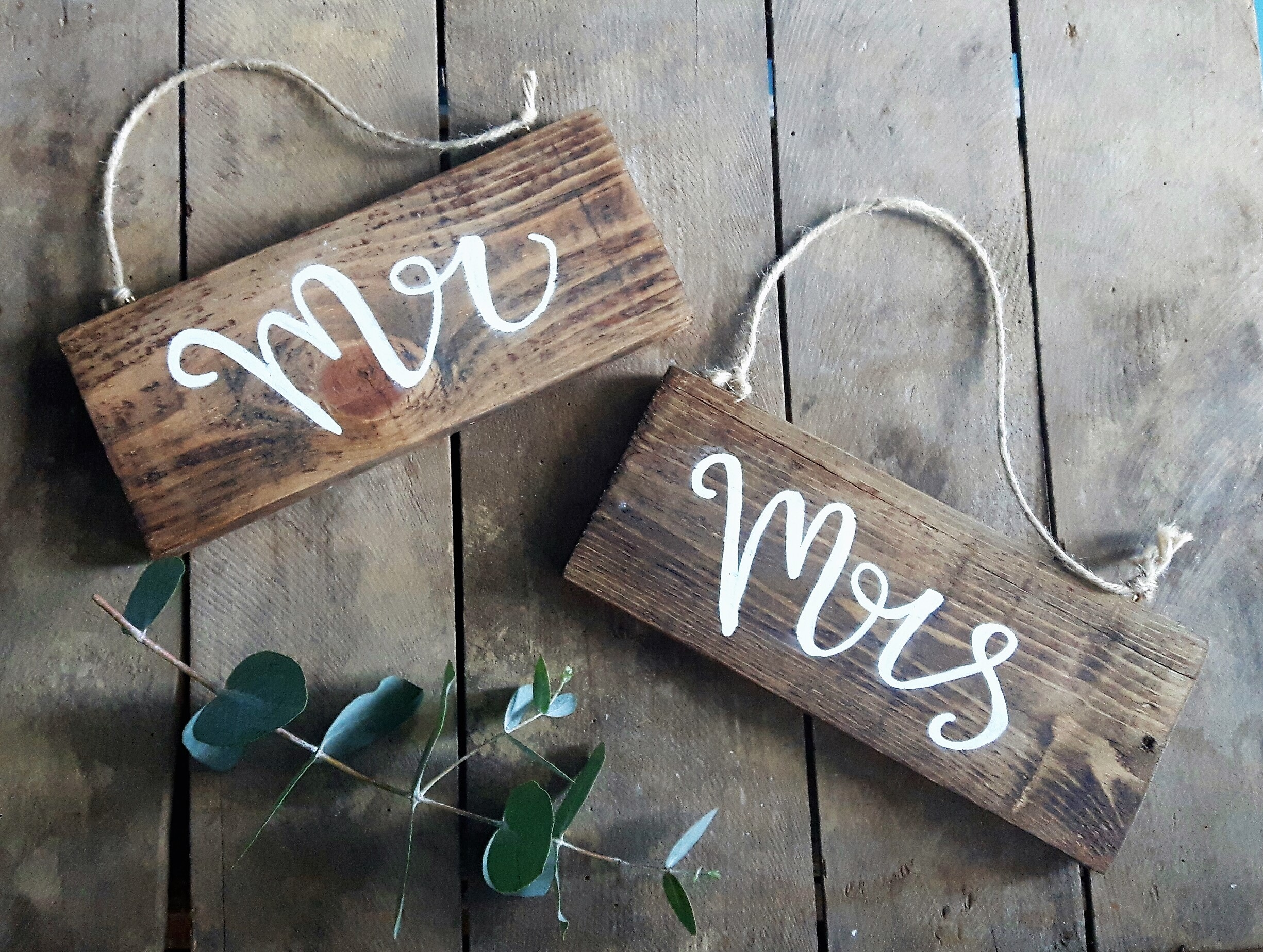 Mr and Mrs chair backs