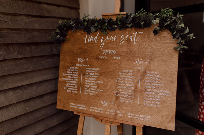 Rustic table plan