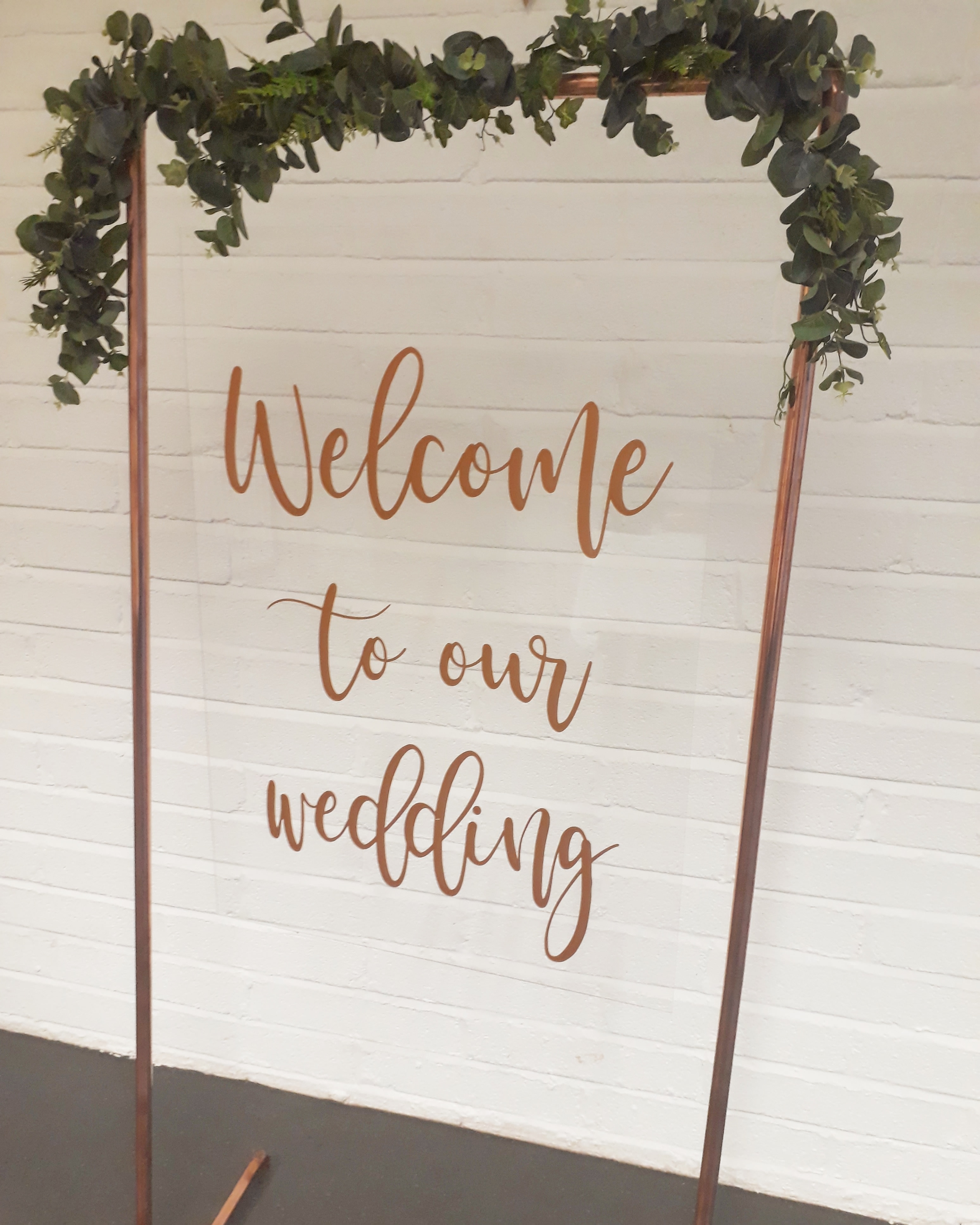 PERSPEX & COPPER SIGN