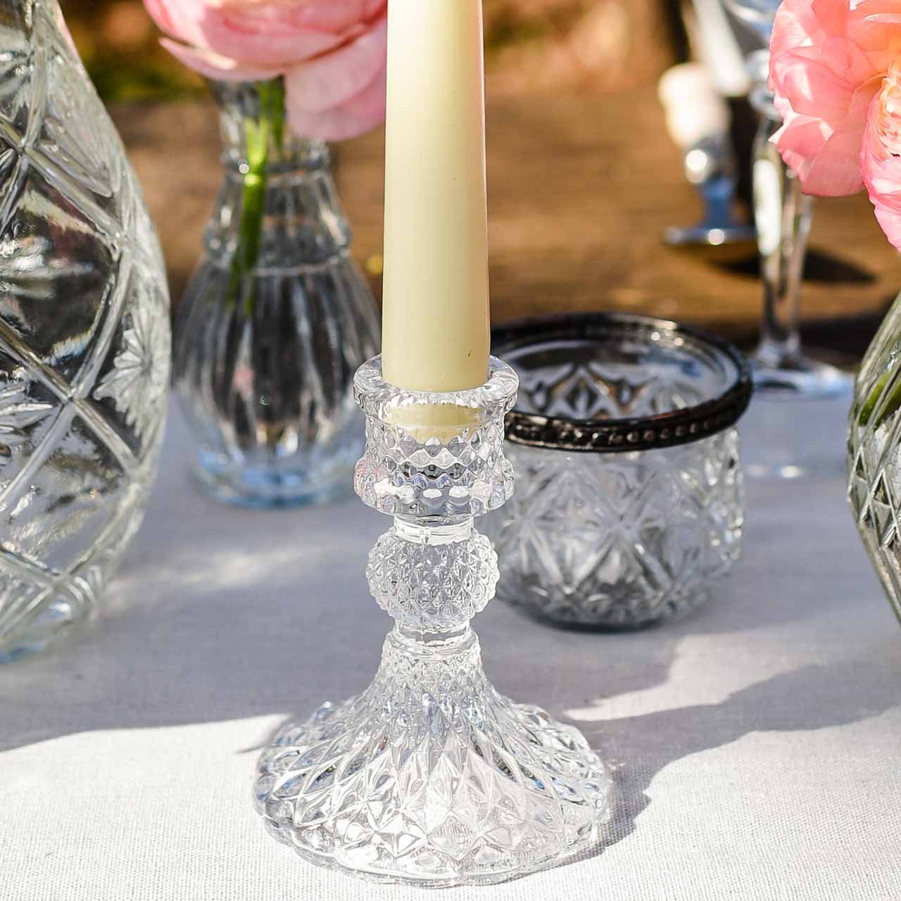 Glass candlestick