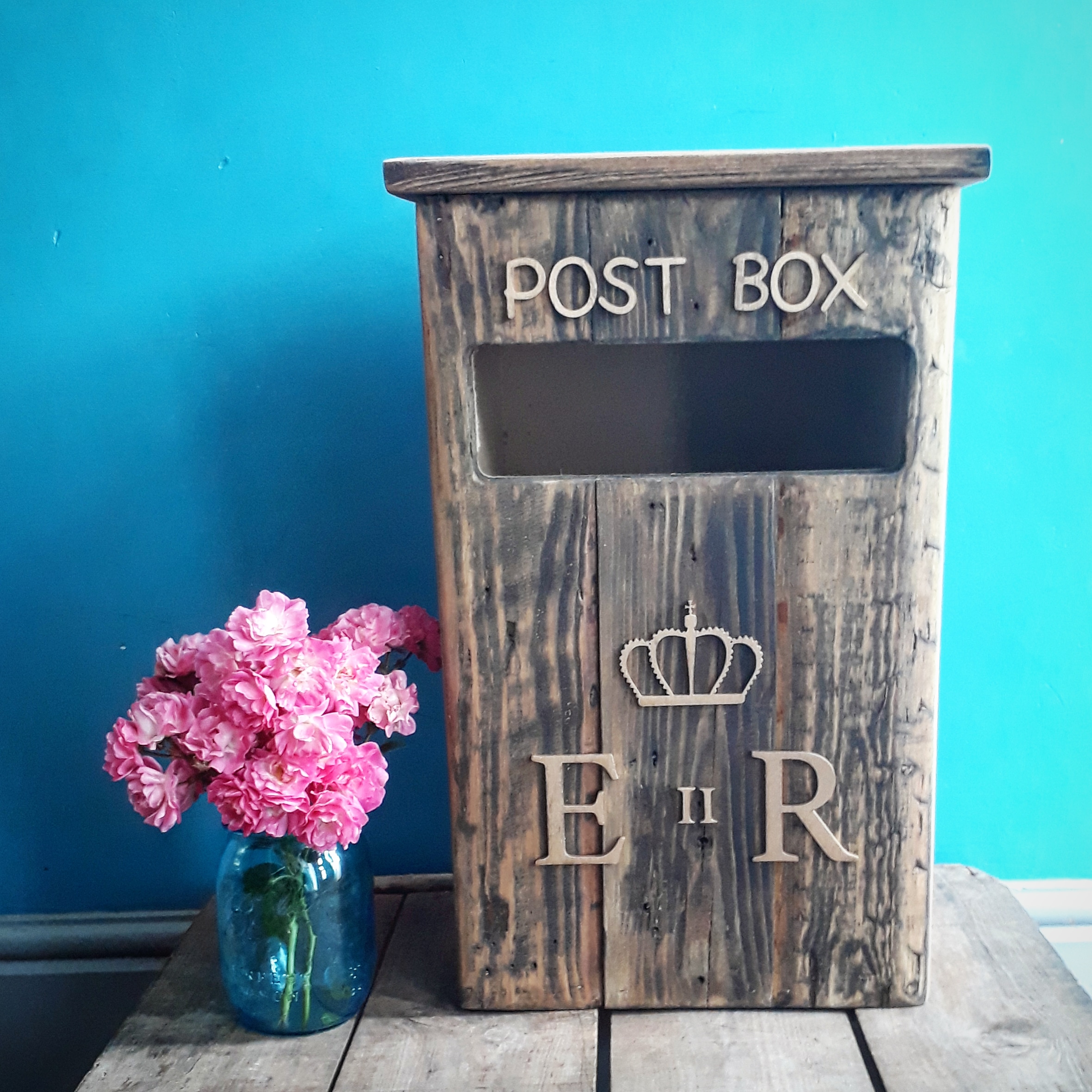 Wooden post box
