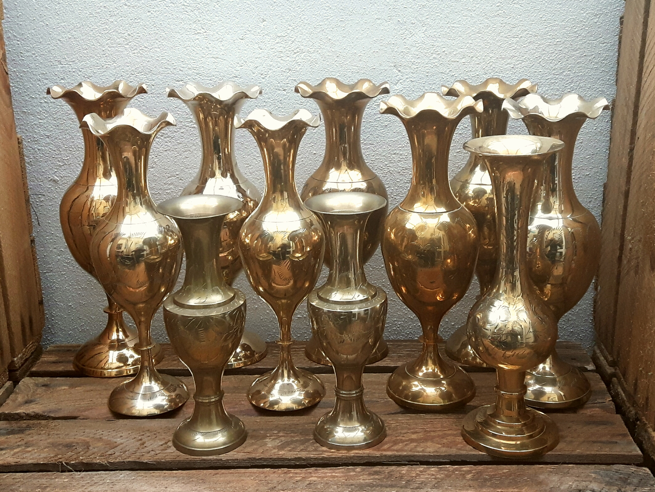 VINTAGE BRASS VASE