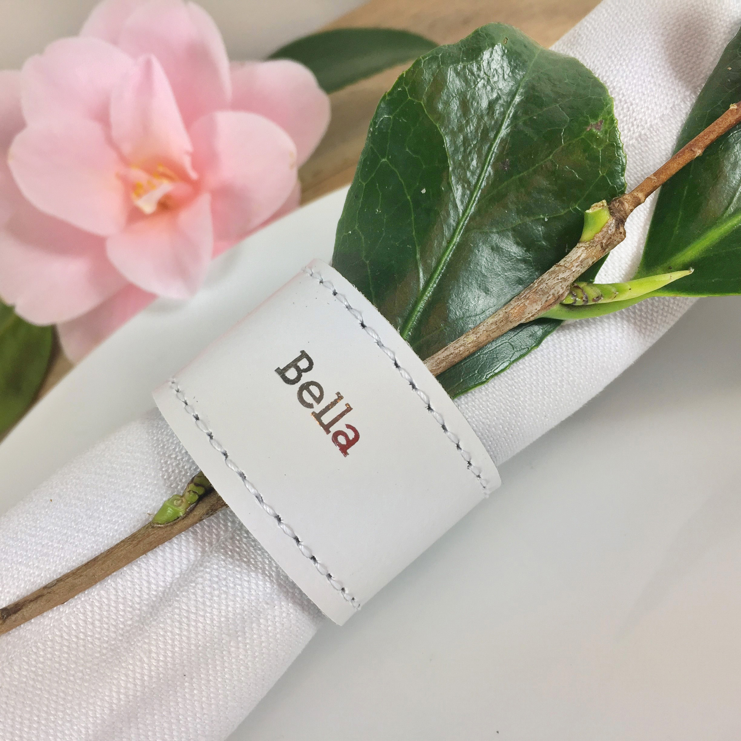 Leather napkin ring