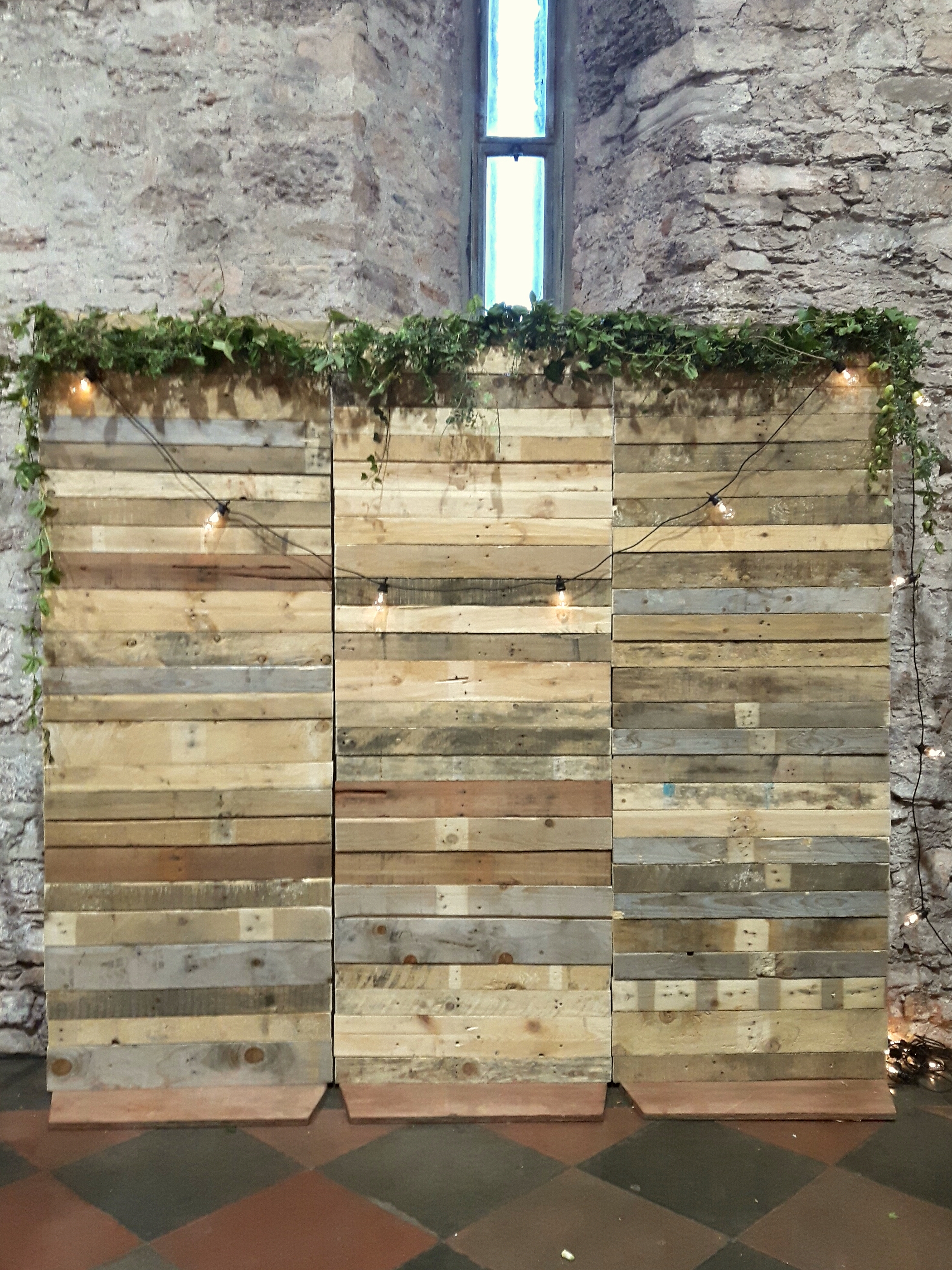 Wooden backdrop