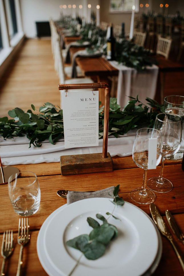 Rustic wedding tables at Kingston Estate