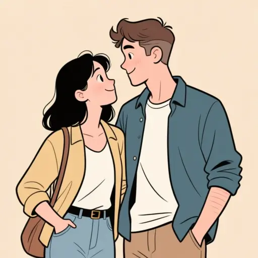 Un couple qui se regarde