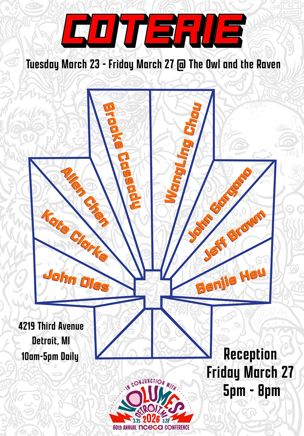 Coterie @ The Owl and the Raven Club in Detroit @ NCECA