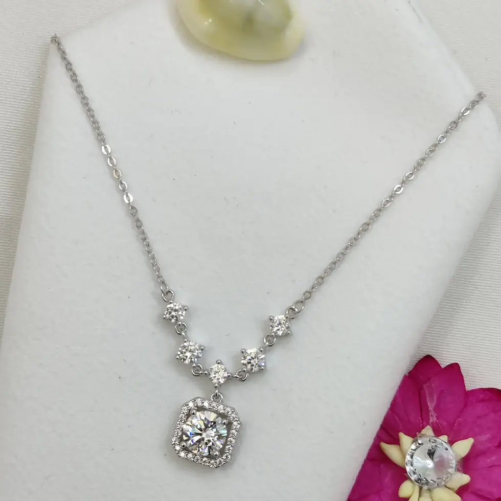 Layered silver necklaces