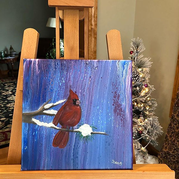 oil on canvas. On of the three pieces I