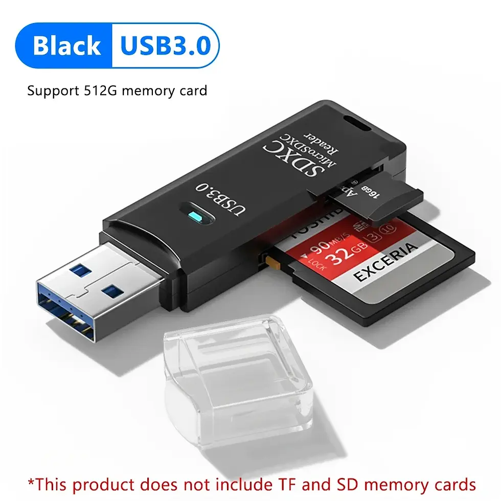 Miniatura: 2 IN 1 Card Reader USB 3.0 Micro TF SD Card Memory Reader High Speed Multi-Card