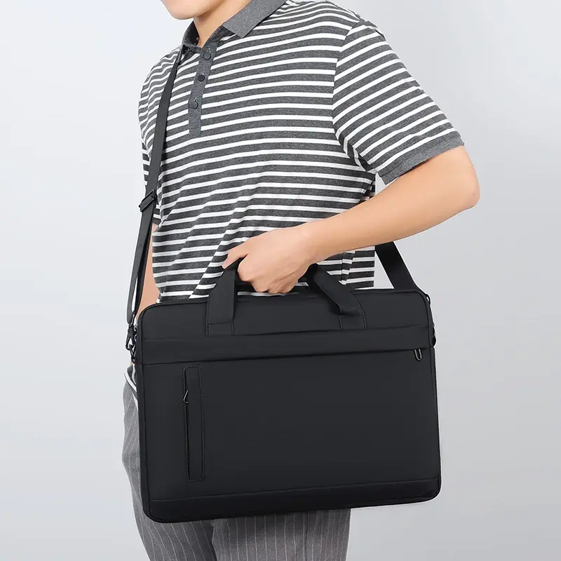 थंबनेल: Laptop Tote Bag, Business Briefcase, Adjustable Shoulder Straps, Zipper Closure
