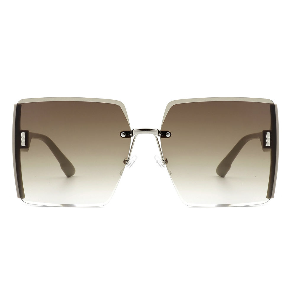 Thumbnail: Phoenixy - Square Oversize Half Frame Fashion Women Sunglasses
