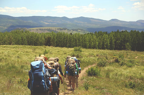 Group Hiking Outdoors
