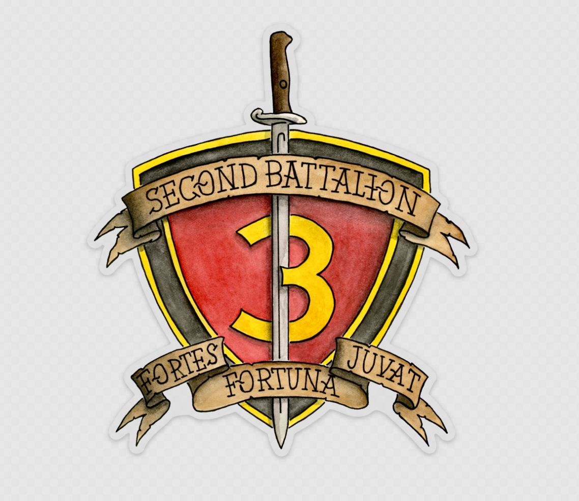 2nd Battalion 3rd Marines Clear Sticker