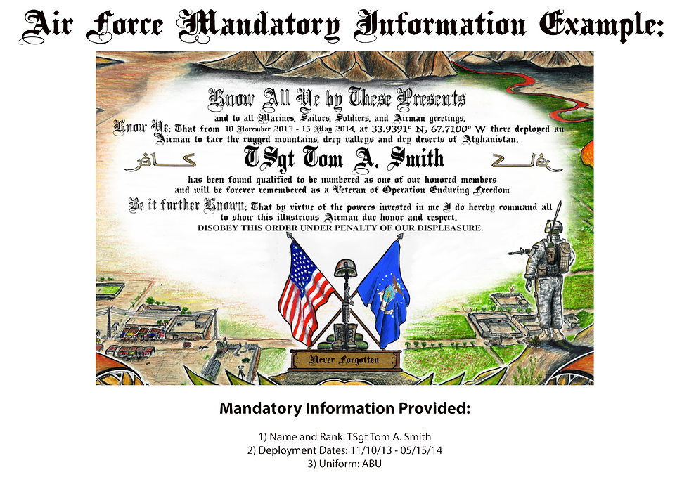 Thumbnail: Air Force Afghanistan Certificate