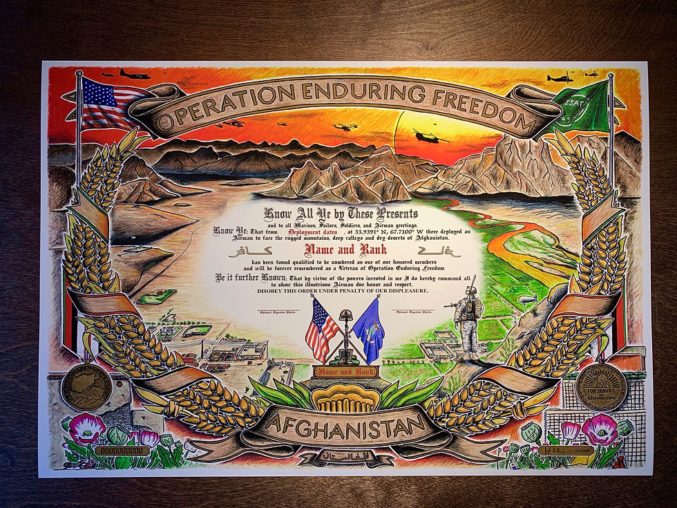 Thumbnail: Air Force Afghanistan Certificate