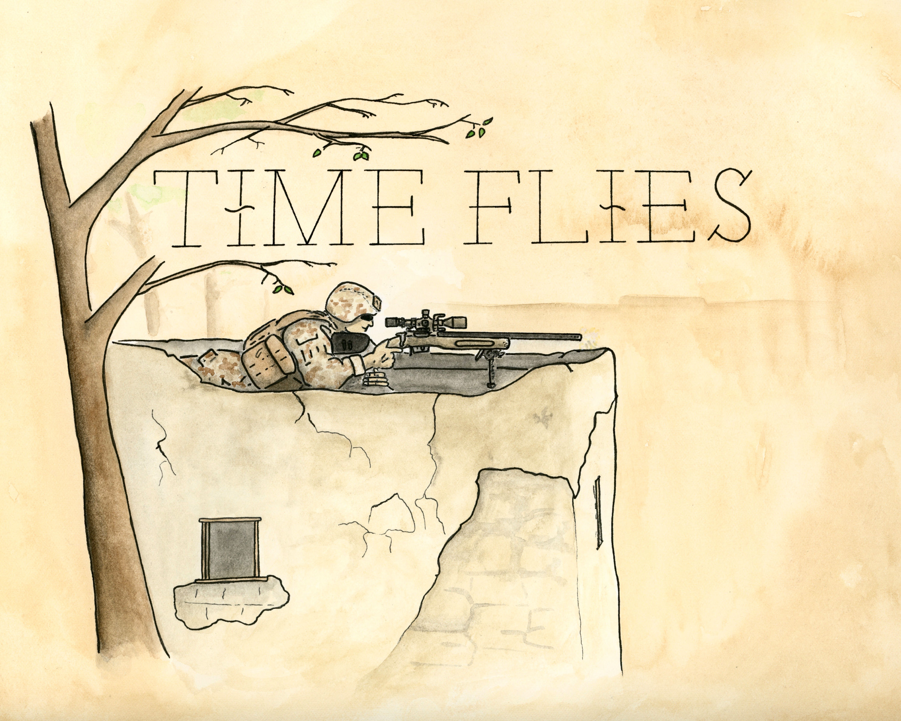 Time Flies 3 Part Print