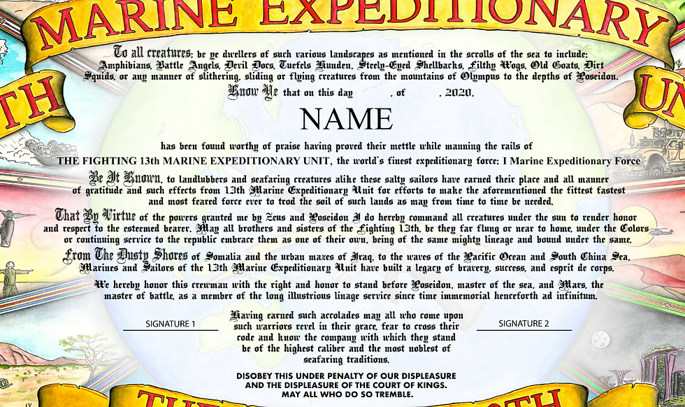 Thumbnail: 13th Marine Expeditionary Unit Certificate