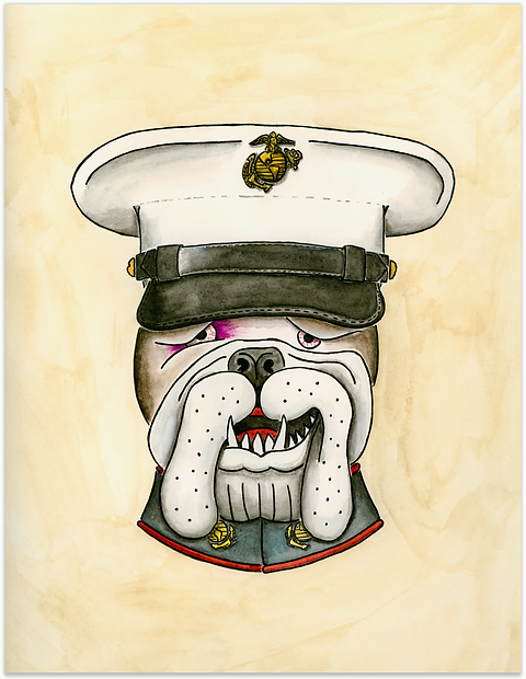 bulldog dress blues Usmc Marine Corps Chesty THE Bulldog W/ Dress Blues Cutout Patch Mascot EGA