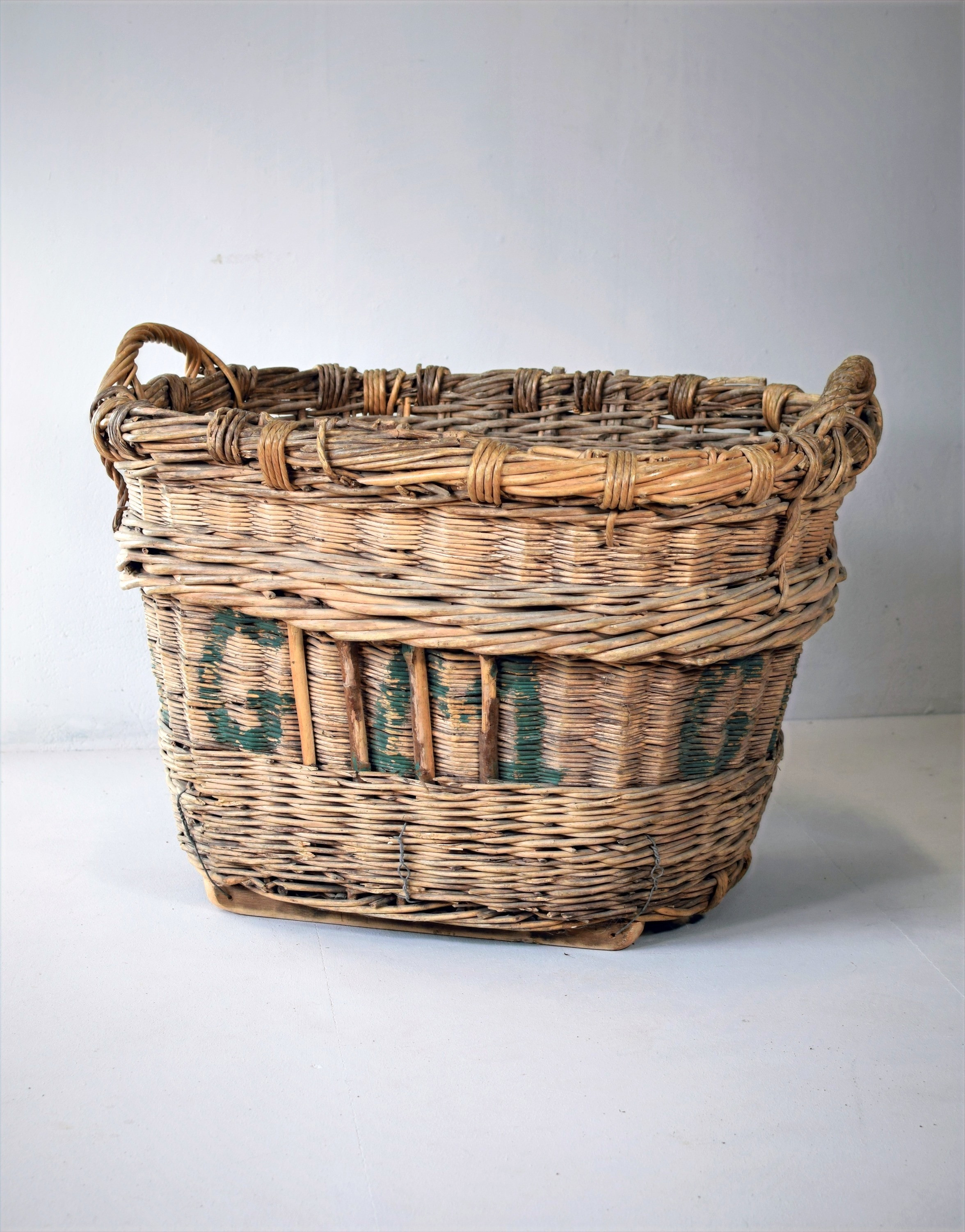 French Champagne Grape Pickers Basket