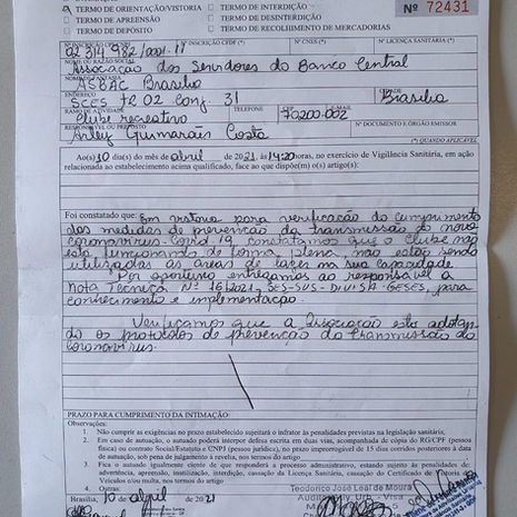 Vigilância Sanitária faz vistoria na Asbac-DF e não encontra irregularidades