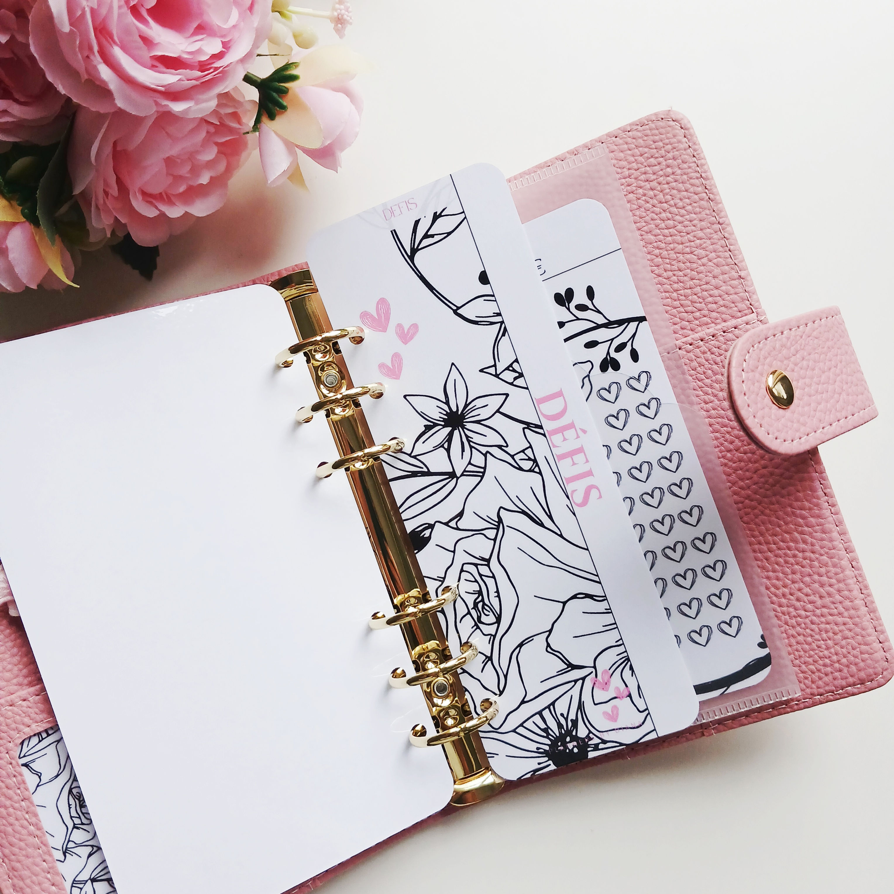 A6 Marque Page Floral
