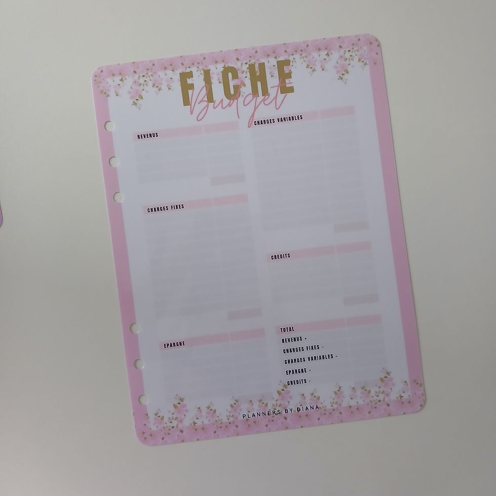 Miniature :  A5 Fiche Budget