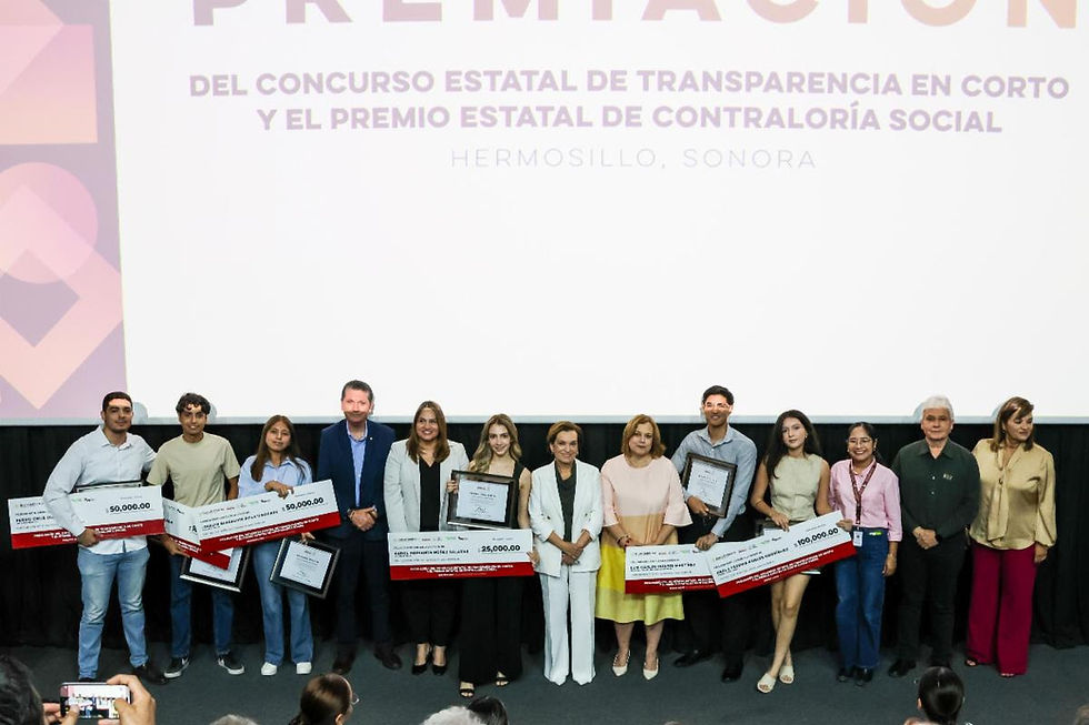 RECONOCEN EN SONORA EL TALENTO JOVEN Y LA PARTICIPACIÓN CIUDADANA EN FAVOR DE LA TRANSPARENCIA