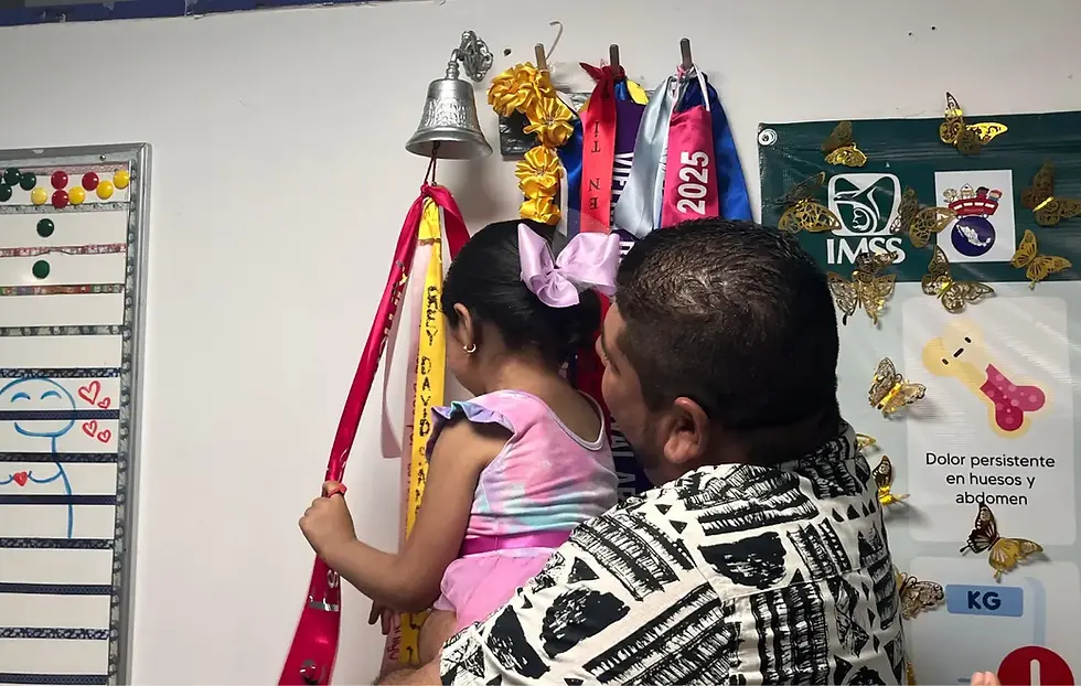 ¡CAMPANA DE VIDA! PEQUEÑA VENCE LA LEUCEMIA Y LLENA DE ESPERANZA AL IMSS EN SONORA