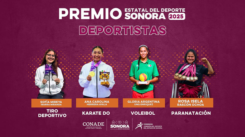 DEFINEN A LOS 23 ASPIRANTES AL PREMIO ESTATAL DEL DEPORTE 2025 EN SONORA