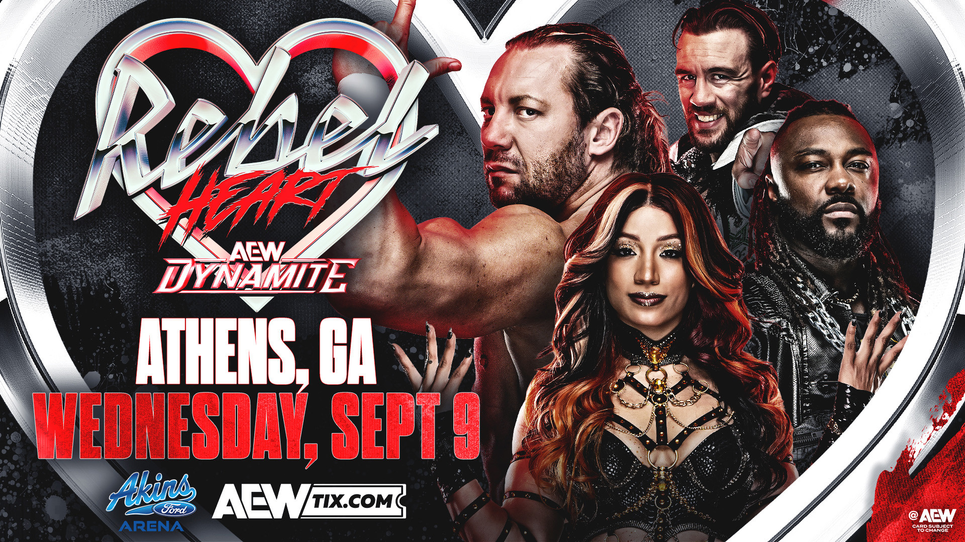 All Elite Wrestling To Present Special AEW Rebel Heart Dynamite September 9 From Akins Ford Arena In