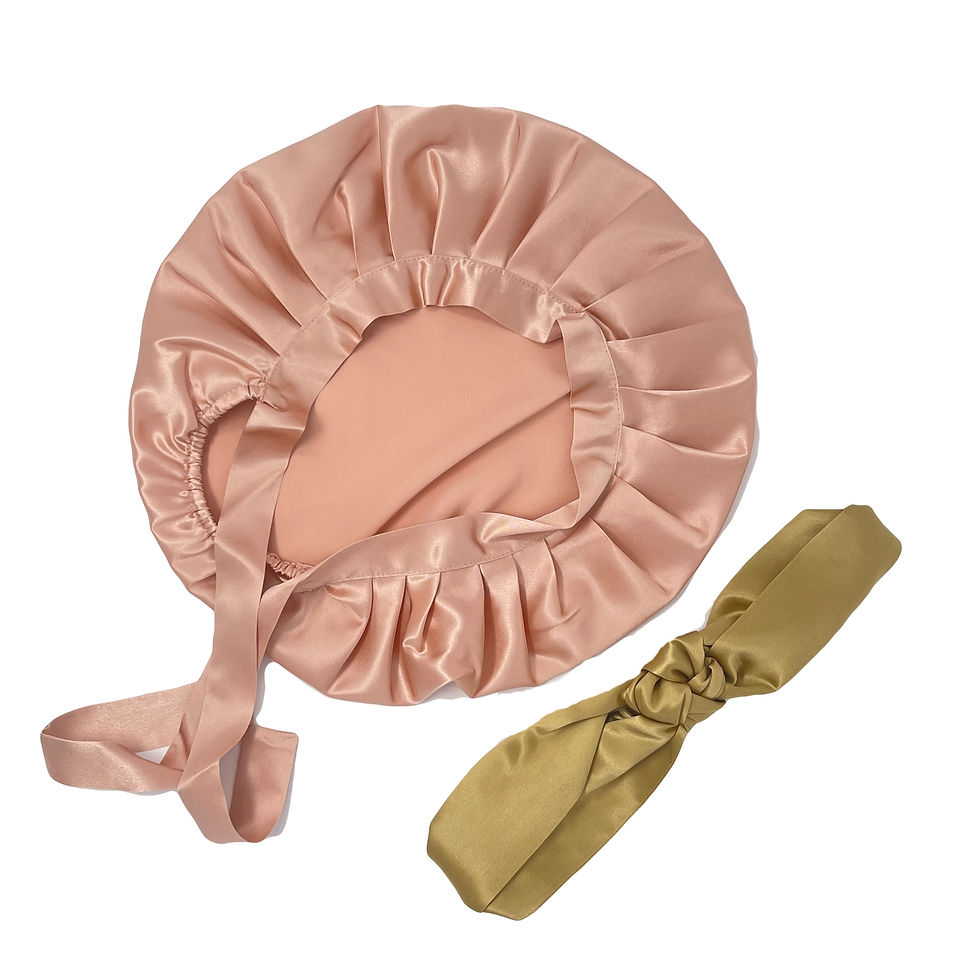Thumbnail: FHB Silk Bonnet + Headband Combo