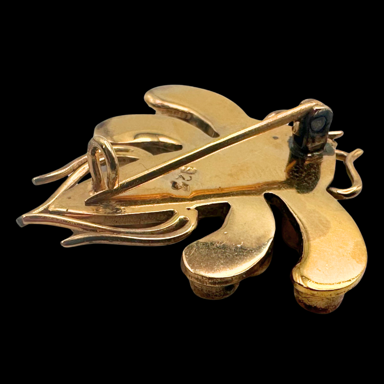 Thumbnail: VICTORIAN – Antique French PERIDOT & Gold Gilt Sterling BEE Brooch