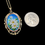 Thumbnail: ART NOUVEAU -  Signed LIMOGES Enamel DAISIES Pendant