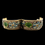 Thumbnail: ART NOUVEAU – Large Antique French WATER LILIES Enamel and Gilt Bangle