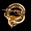 Thumbnail: VICTORIAN – French Antique 18K Rolled-Gold  & Seed Pearl SNAKE Pendant/Brooch