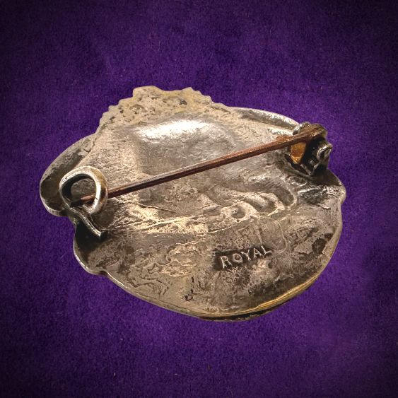 Thumbnail: ART NOUVEAU– Signed Antique French JOAN OF ARC Brooch