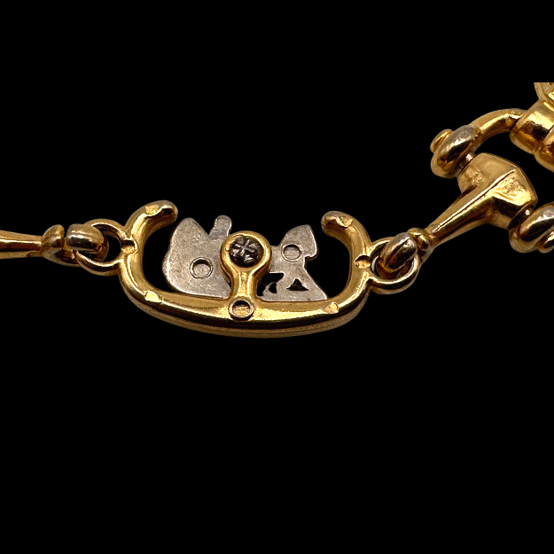 Thumbnail: VINTAGE – French EquestrianTwo-Tone Necklace