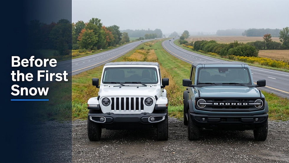 Bronco vs Wrangler in Winter for a Highway 401 Commute From Brockville, Ontario