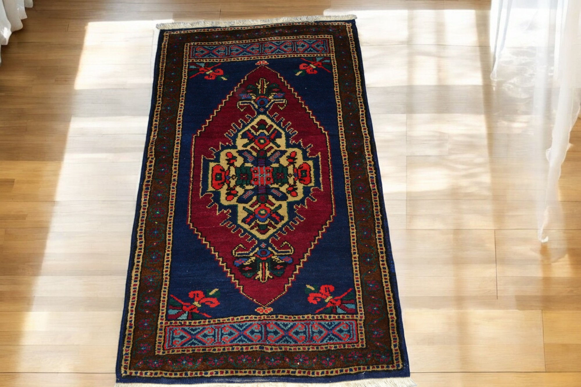 Isıklar Original 54cm x 92cm Turkish Handmade Carpet Wool Rug