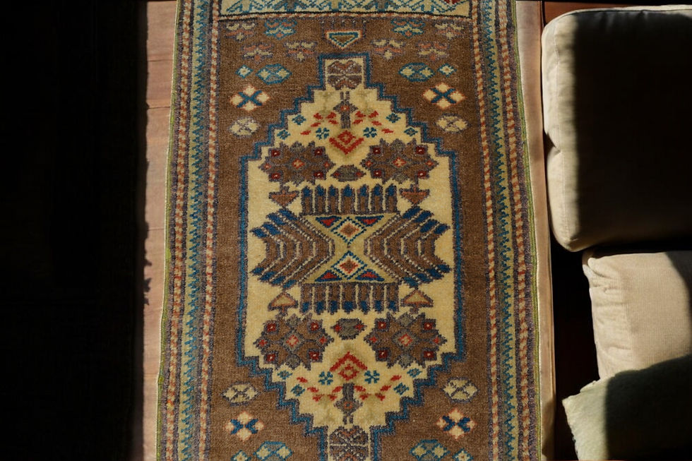 Miniature : Handmade Tribal Vintage Carpet Door Mat Wool Rug 95cm x 56 cm