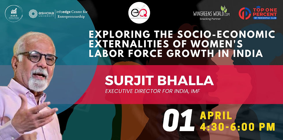 Exploring the Socio-economic Externalities of Women's Labor Force Growth in India by Mr. Surjit Bhalla