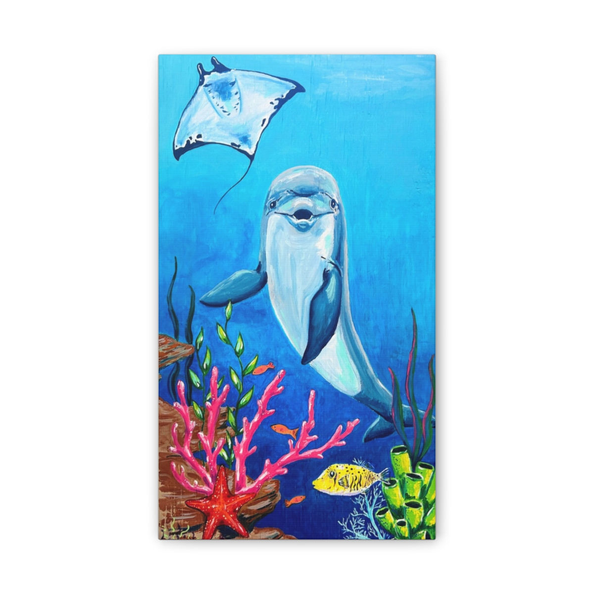 Florida Girl Canvas - Dolphin Reef