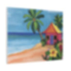 Thumbnail: Florida Girl Canvas - House on a Beach