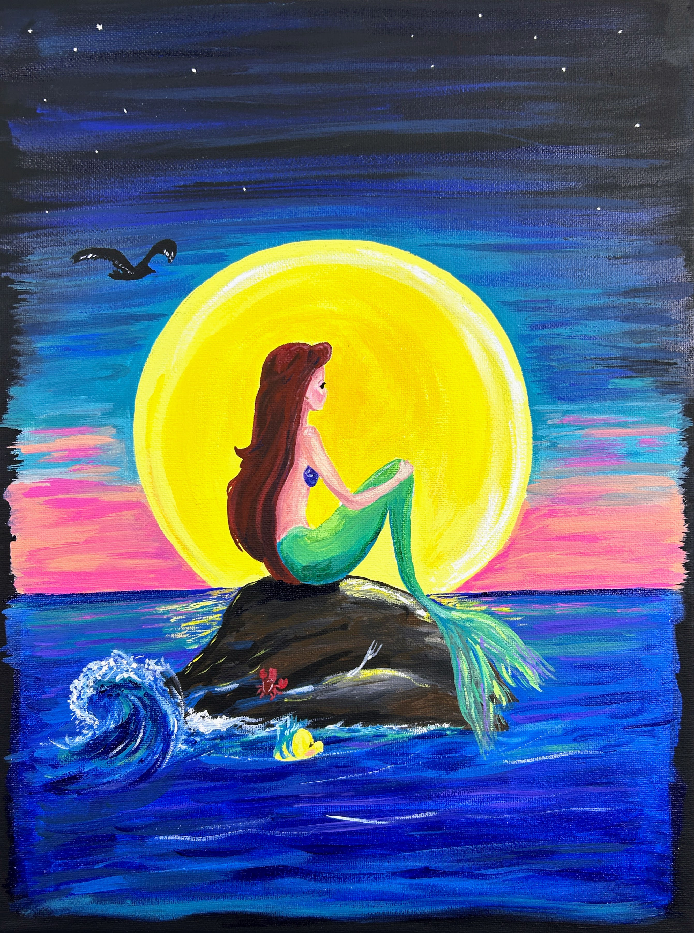 Original Florida Girl Painting - Part of Your World (12x16")