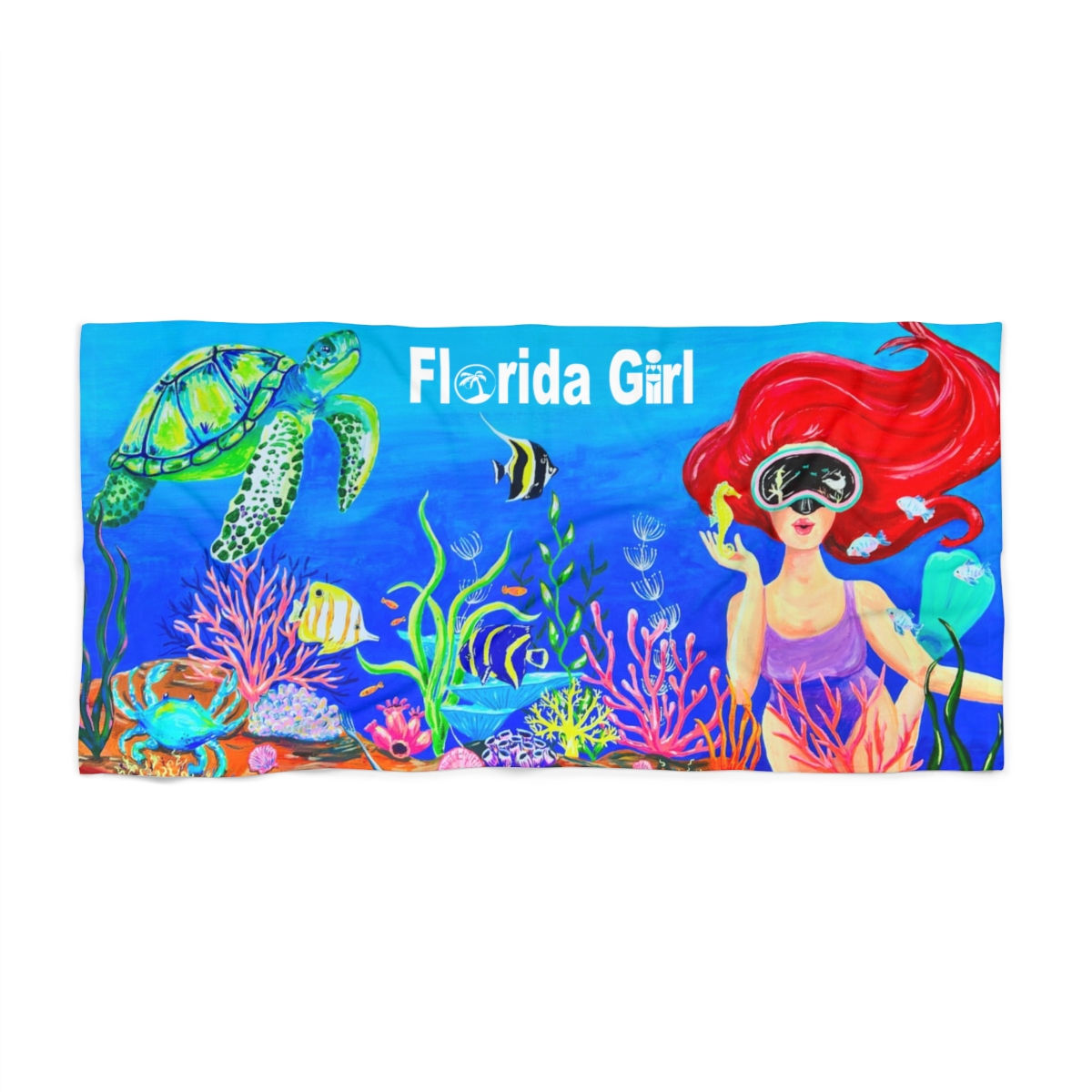 under the sea mermaid 30x60 beach towel
