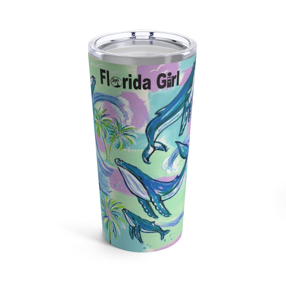whale tumbler artwork by florida girl