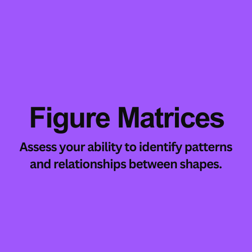 Figure Matrices – Non-Verbal Reasoning module. Helps students identify patterns and relationships between shapes