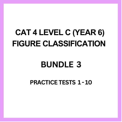 Image of CAT 4 LEVEL C (YEAR 6) FIGURE CLASSIFICATION - BUNDLE 3 (Tests 1 - 10) – Practice tests with answers and explanation