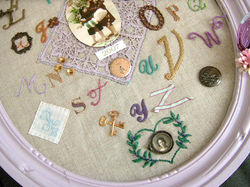 détail broderies vintage